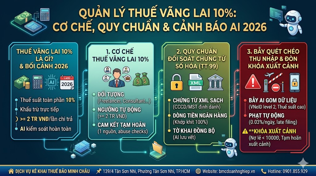 QUẢN LÝ THUẾ VÃNG LAI 10%: CƠ CHẾ, QUY CHUẨN &amp; CẢNH BÁO AI NĂM 2026