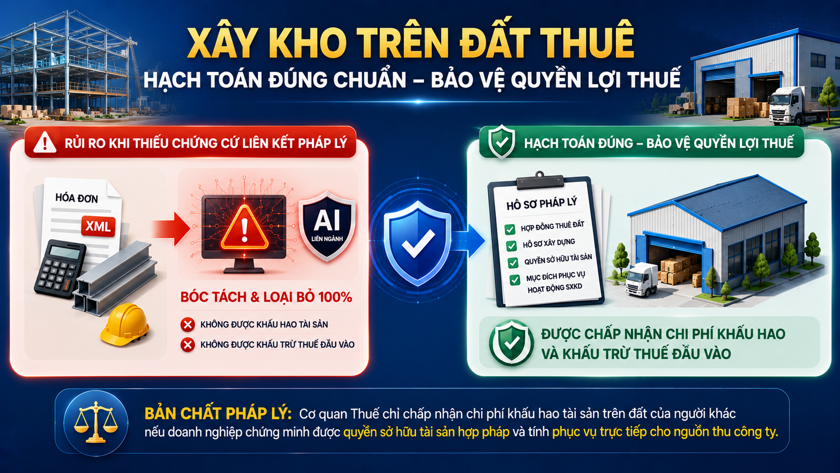 XÂY KHO TRÊN ĐẤT ĐI THUÊ: LÀM NHƯ THẾ NÀO LÀ ĐÚNG VÀ HỢP LÝ?