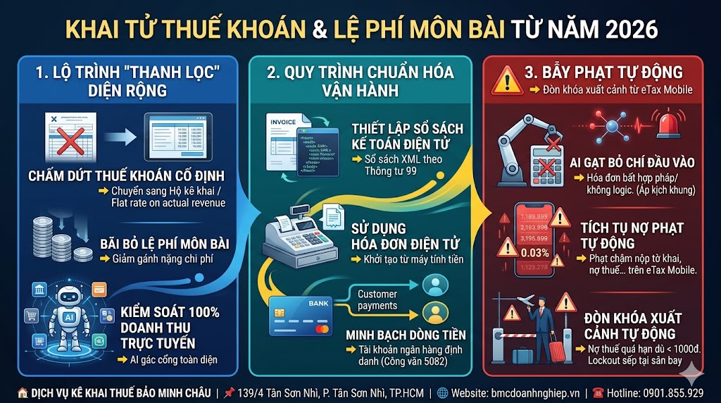 KHAI TỬ THUẾ KHOÁN &amp; LỆ PHÍ MÔN BÀI TỪ NĂM 2026