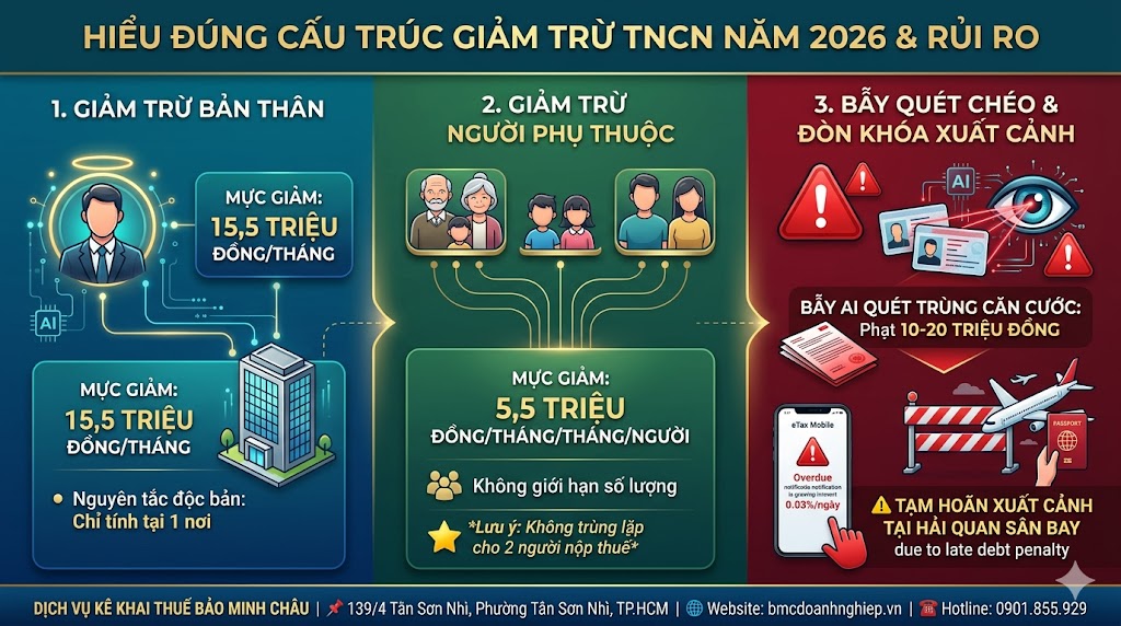 HIỂU ĐÚNG CẤU TRÚC GIẢM TRỪ TNCN NĂM 2026 &amp; RỦI RO