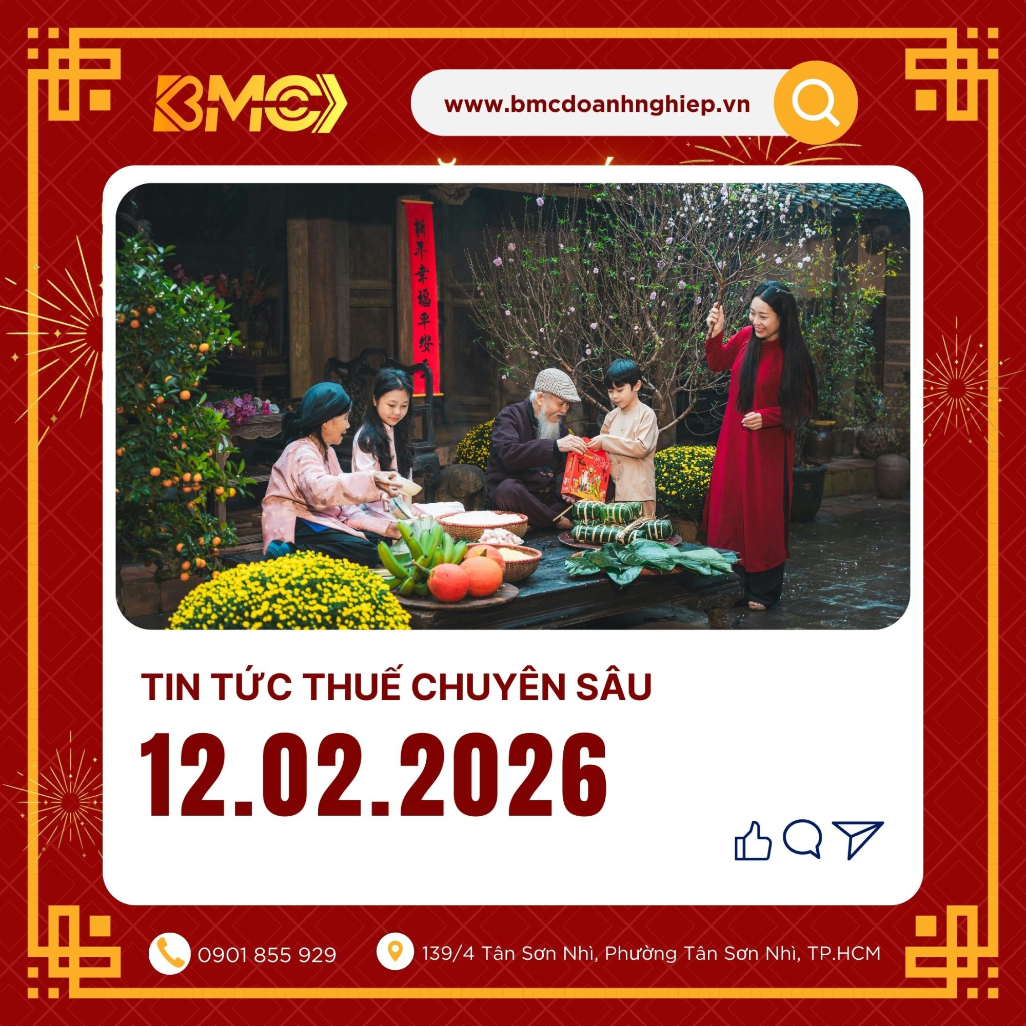 🧧 [BẢN TIN THUẾ CUỐI NGÀY 12/02/2026] – 24 GIỜ "SINH TỬ" TRƯỚC KỲ NGHỈ: NHỮNG VIỆC CẦN "CHỐT HẠ" NGAY TRONG ĐÊM NAY VÀ SÁNG MAI