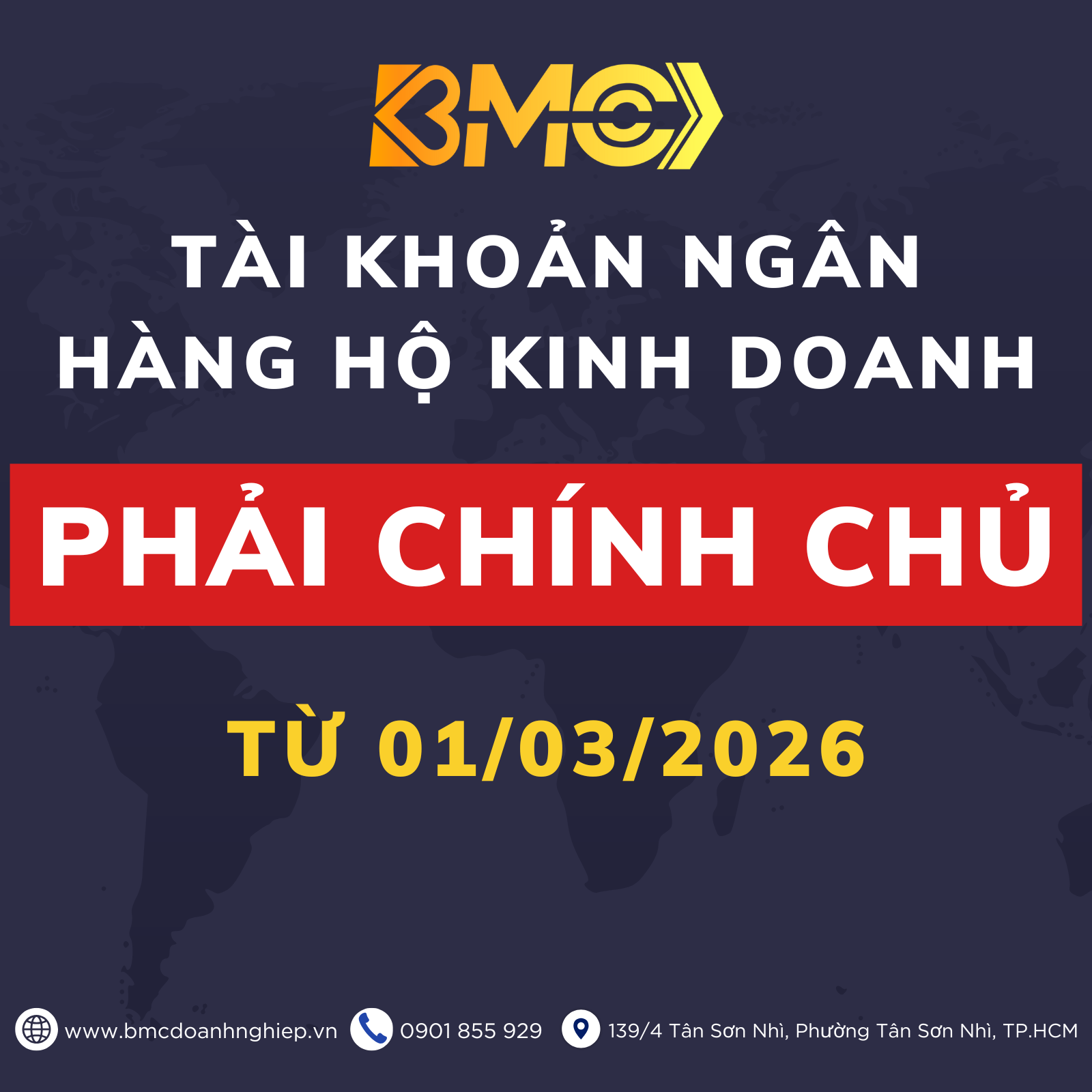 🏛️ QUY ĐỊNH MỚI: TÀI KHOẢN NGÂN HÀNG HỘ KINH DOANH PHẢI CHÍNH CHỦ TỪ 01/03/2026