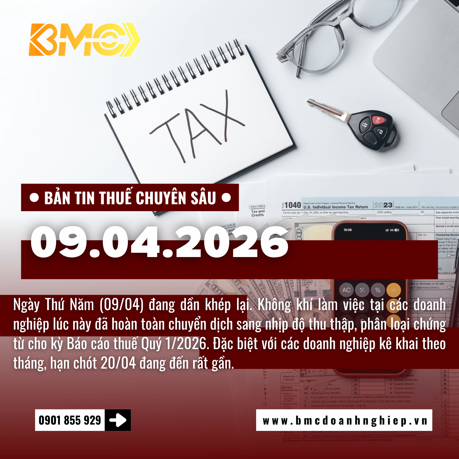🚨 BẢN TIN THUẾ CUỐI NGÀY 09/04/2026 - GẤP RÚT KHỚP SỐ LIỆU QUÝ 1 VÀ RÀ SOÁT CHỈ TIÊU "CHUYỂN KỲ SAU" 🚨