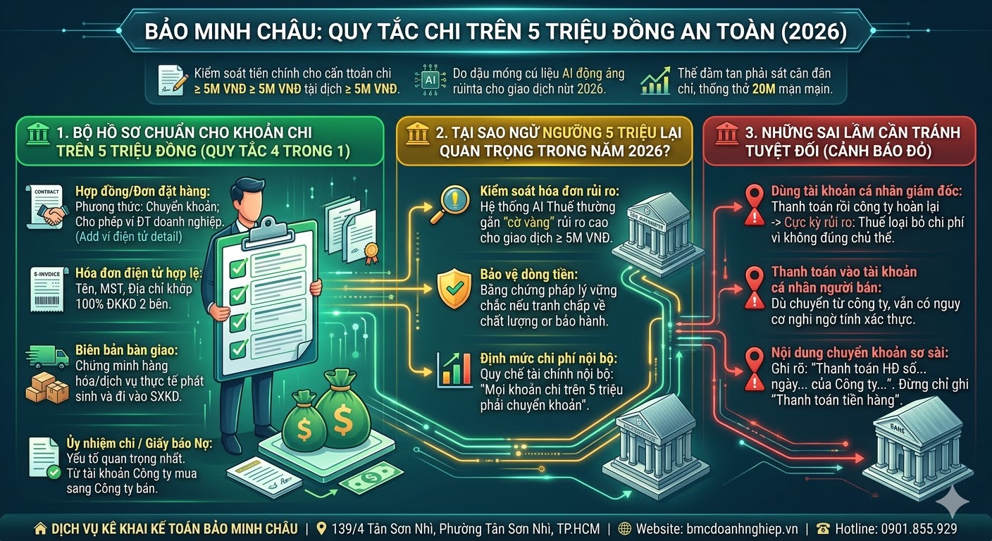 QUY TẮC CHI TRÊN 5 TRIỆU ĐỒNG "AN TOÀN"