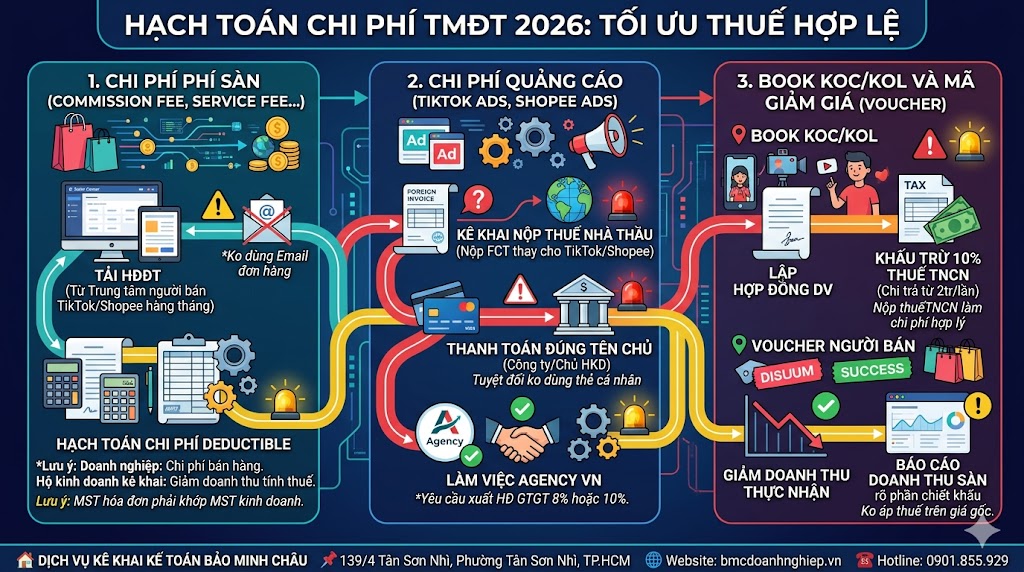 HẠCH TOÁN CHI PHÍ TMĐT 2026: TỐI ƯU HỢP LỆ