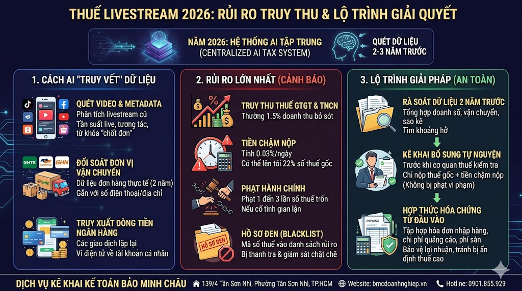 THUẾ LIVESTREAM 2026: RỦI RO TRUY THU &amp; LỘ TRÌNH GIẢI QUYẾT