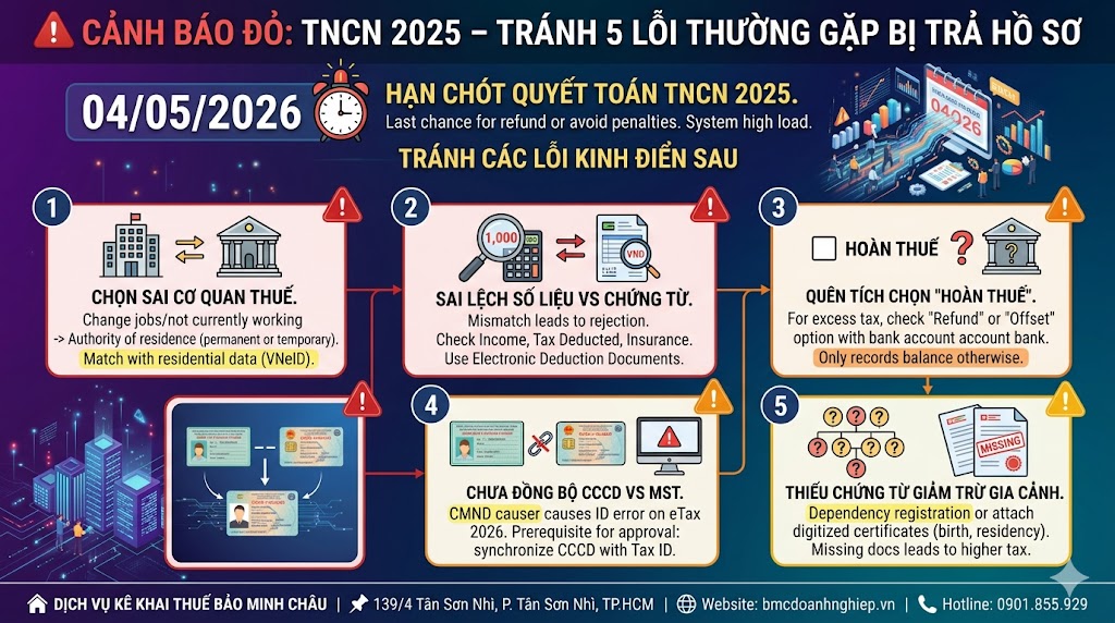 TNCH 2025 - TRÁNH 5 LỖI THƯỜNG GẶP BỊ TRẢ HỒ SƠ