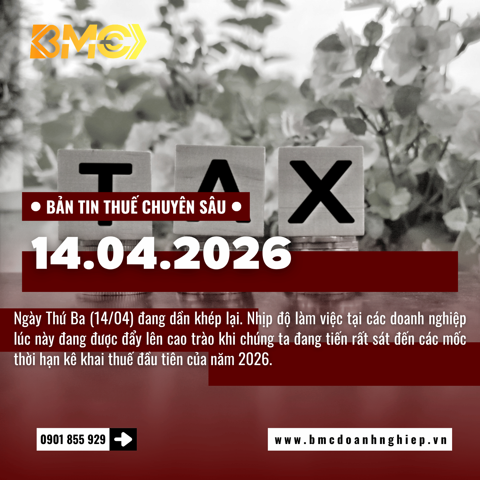 🚨 BẢN TIN THUẾ CUỐI NGÀY 14/04/2026 - ĐẾM NGƯỢC 6 NGÀY KÊ KHAI THÁNG 3 VÀ "RÀ MÌN" HÓA ĐƠN QUÝ 1 🚨