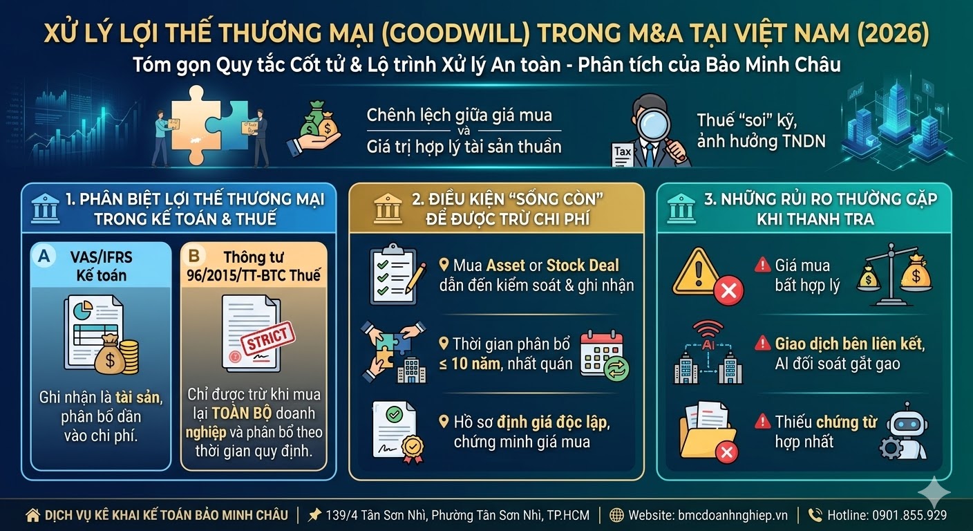 XỬ LÝ LỢI THẾ THƯƠNG MẠI TRONG M&amp;A TẠI VIỆT NAM