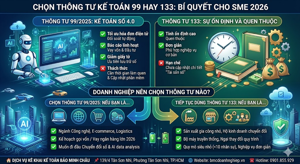 CHỌN THÔNG TƯ KẾ TOÁN 99 HAY 133: BÍ QUYẾT CHO SME 2026