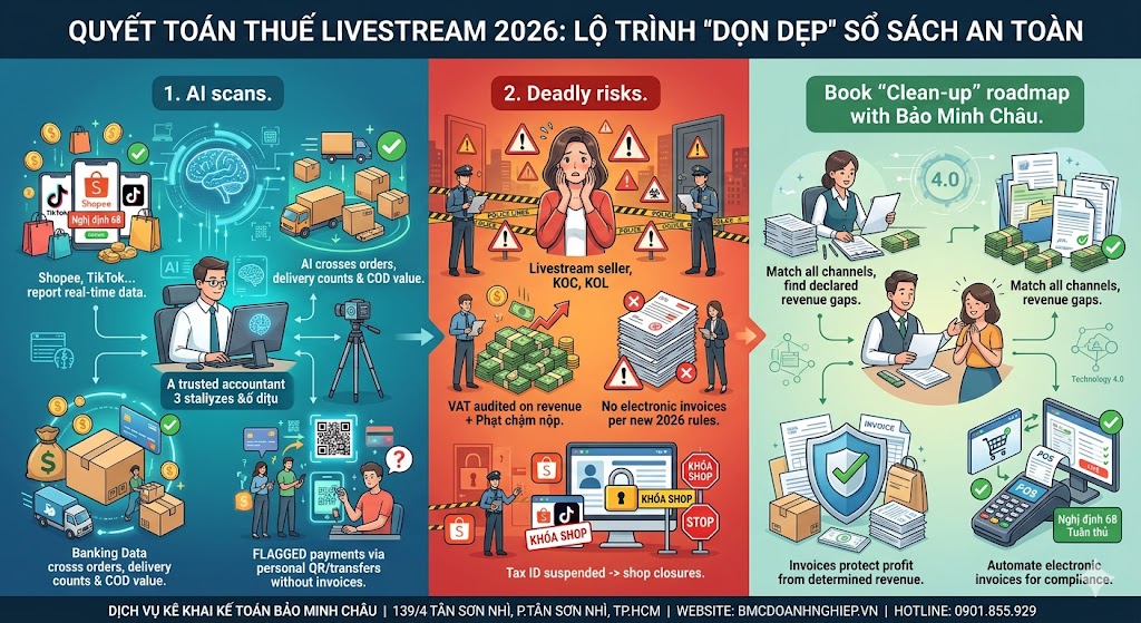 QUYẾT TOÁN THUẾ LIVESTREAM 2026: LỘ TRÌNH "DỌN DẸP" SỔ SÁCH AN TOÀN