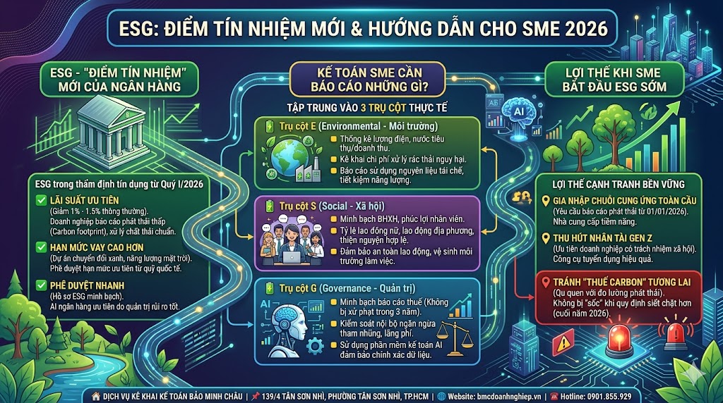 ESG: ĐIỂM TÍN NHIỆM MỚI &amp; HƯỚNG DẪN CHO SME 2026