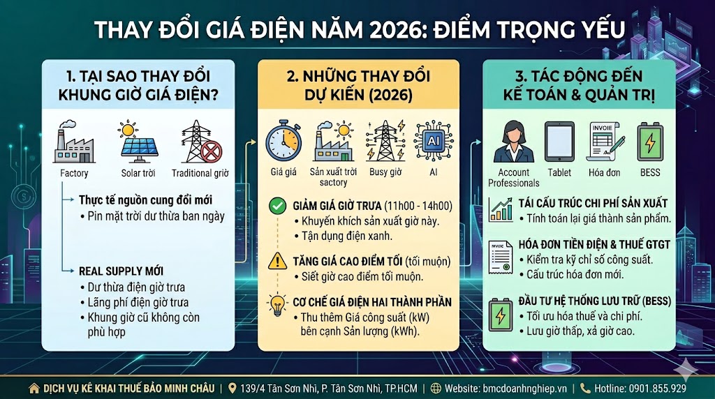 THAY ĐỔI GIÁ ĐIỆN NĂM 2026: ĐIỂM TRỌNG YẾU