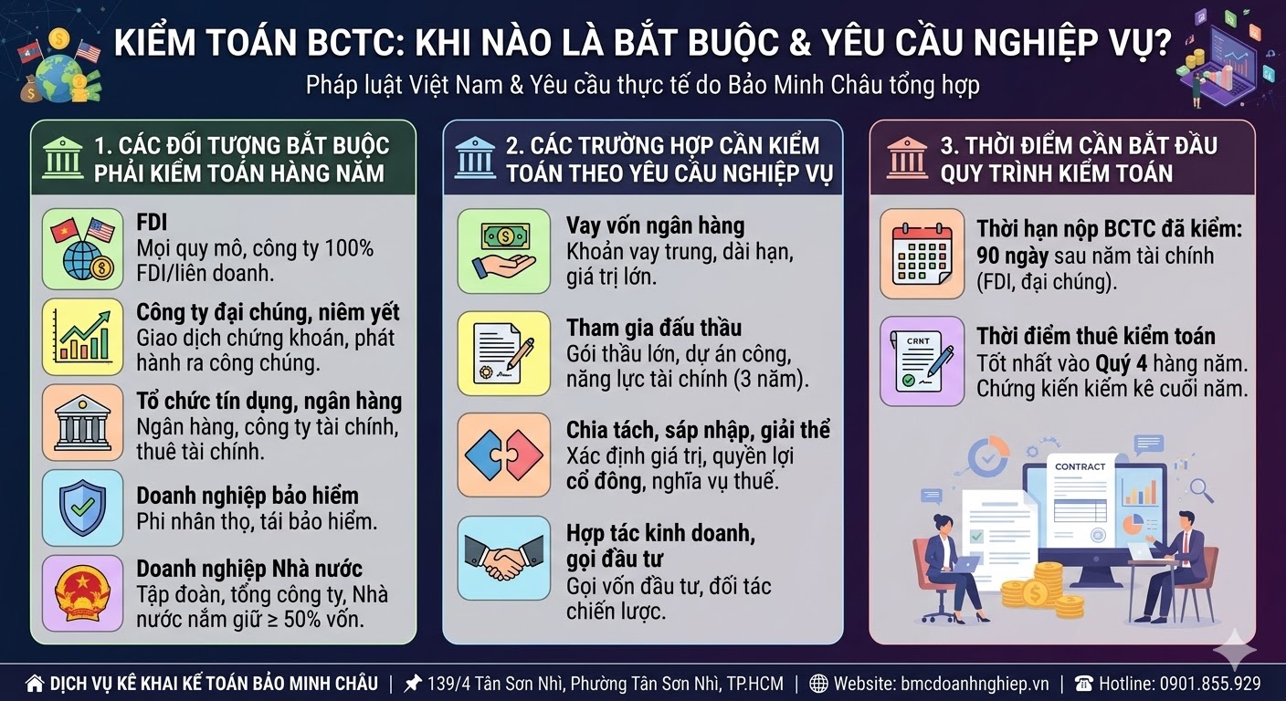 KIỂM TOÁN BCTC: KHI NÀO LÀ BẮT BUỘC &amp; YÊU CẦU NGHIỆP VỤ?