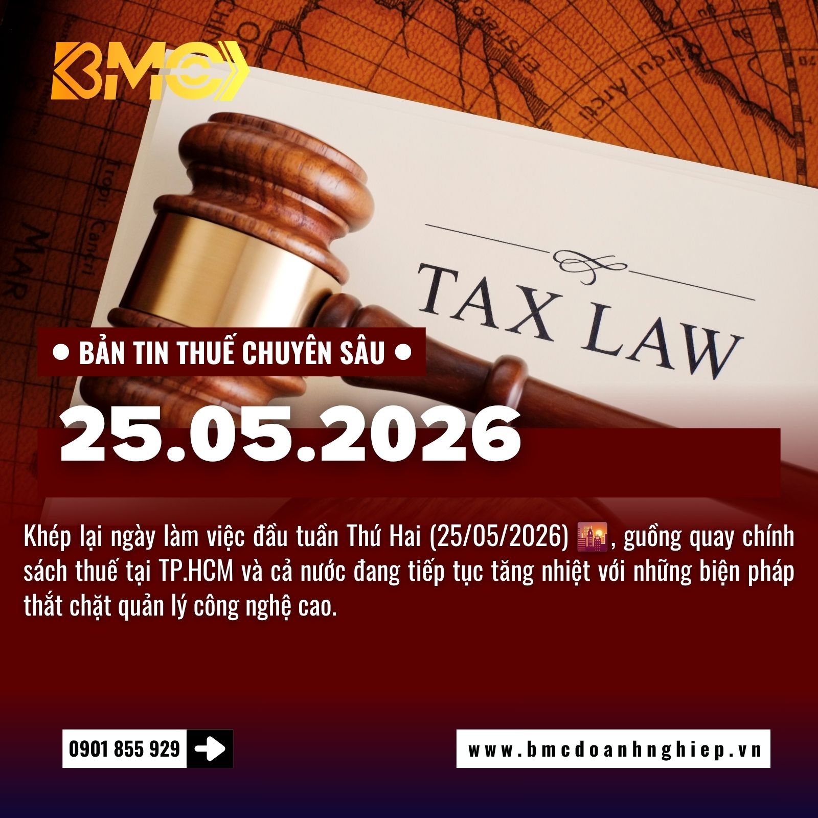 🚨 BẢN TIN TÀI CHÍNH THUẾ CUỐI NGÀY 25/05/2026: TĂNG TỐC HẬU KIỂM HOÁ ĐƠN ĐIỆN TỬ VÀ KHẨN CẤP CHUẨN HOÁ DỮ LIỆU ĐỊNH DANH 🚨