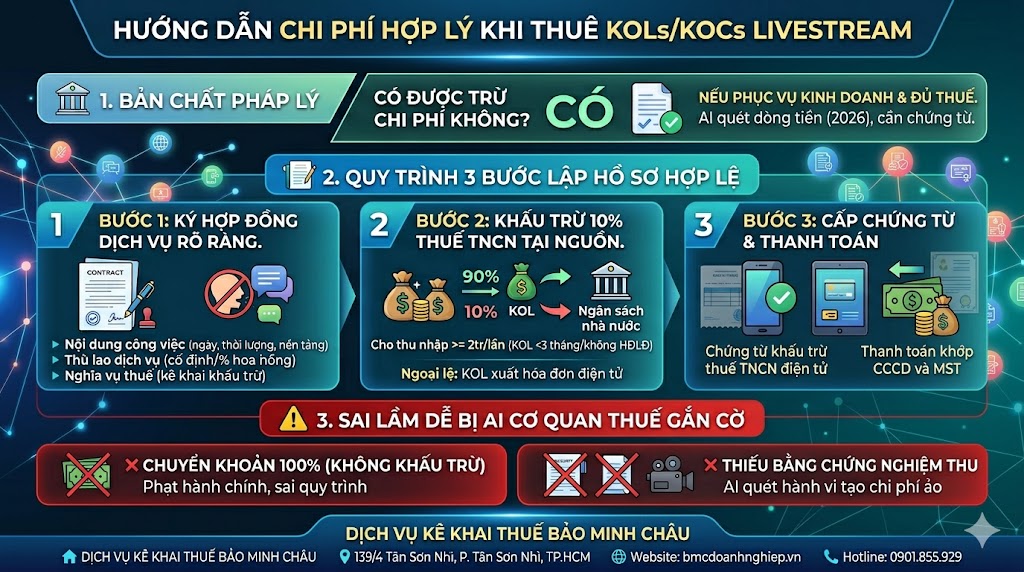 HƯỚNG DẪN CHI PHÍ HỢP LÝ KHI THUÊ KOL/KOC LIVESTREAM