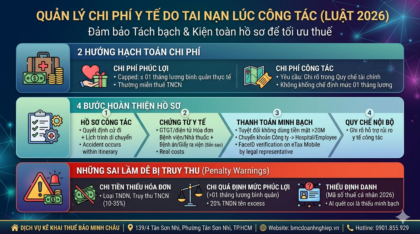 QUẢN LÝ CHI PHÍ Y TẾ DO TAI NẠN LÚC CÔNG TÁC CHO DOANH NGHIỆP 2026