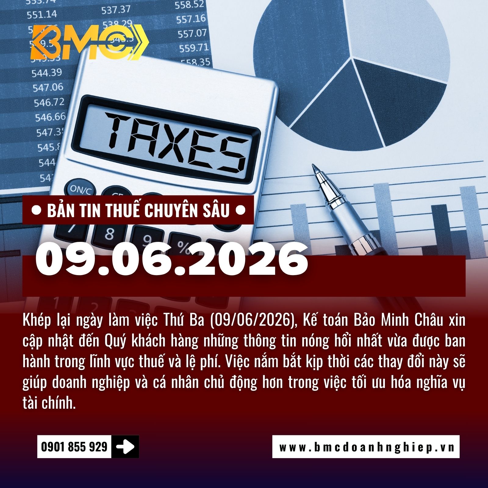 🚨 BẢN TIN TÀI CHÍNH THUẾ CUỐI NGÀY 09/06/2026: CẬP NHẬT CHÍNH SÁCH VỀ LỆ PHÍ TRƯỚC BẠ VÀ CÁC QUY ĐỊNH THUẾ MỚI 🚨