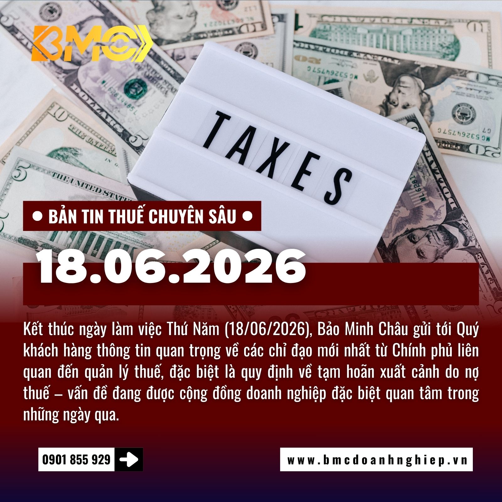 🚨 BẢN TIN TÀI CHÍNH THUẾ CUỐI NGÀY 18/06/2026: GỠ VƯỚNG TẠM HOÃN XUẤT CẢNH VÀ ĐIỂM TIN CHÍNH SÁCH THÁNG 6 🚨