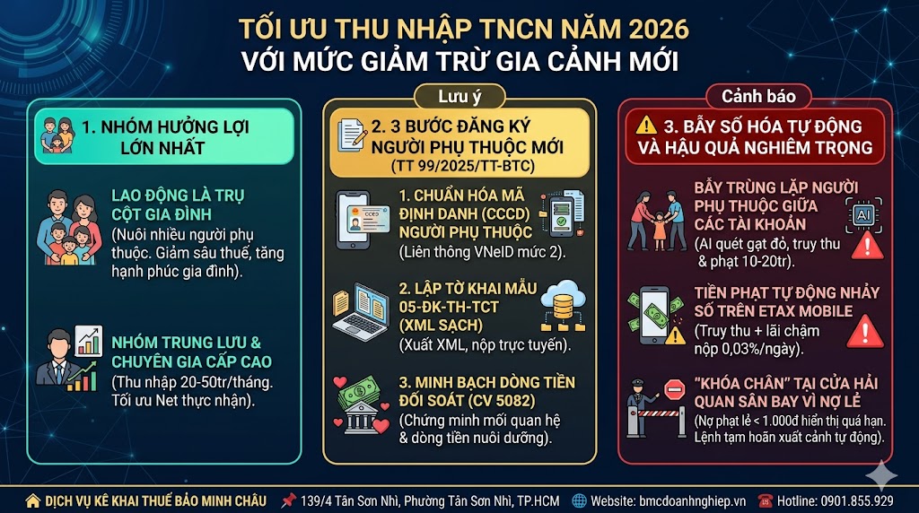 TỐI ƯU THU NHẬP TNCN NĂM 2026 VỚI MỨC GIẢM TRỪ GIA CẢNH MỚI