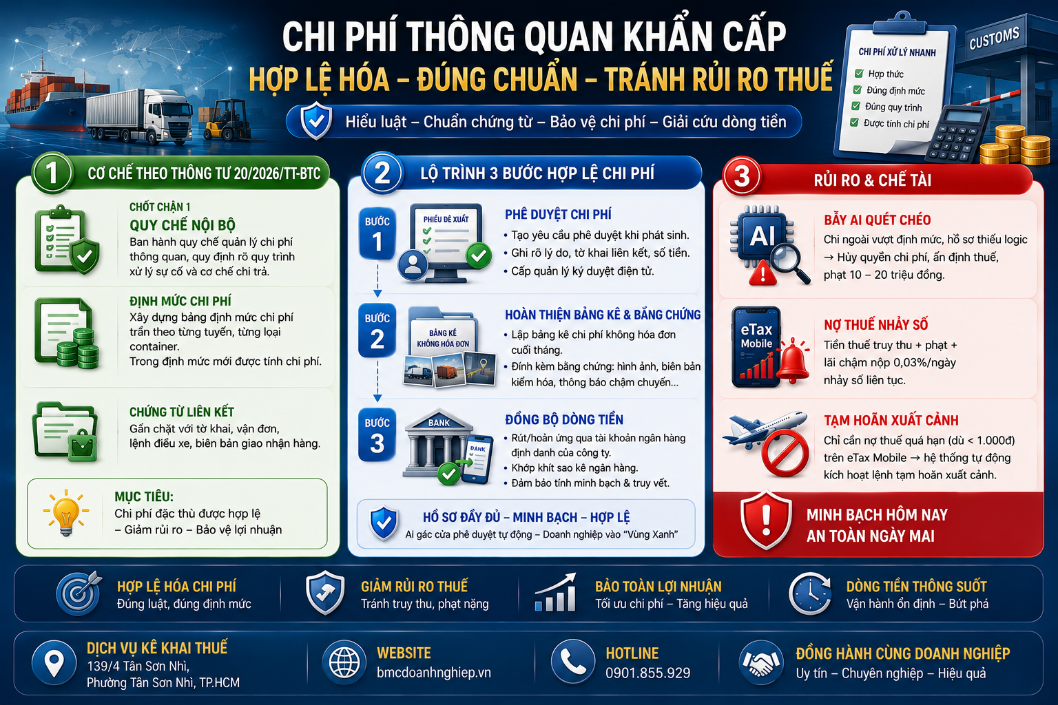 CHI PHÍ THÔNG QUAN KHẨN CẤP: HỢP LỆ HÓA - ĐÚNG CHUẨN - TRÁNH RỦI RO THUẾ