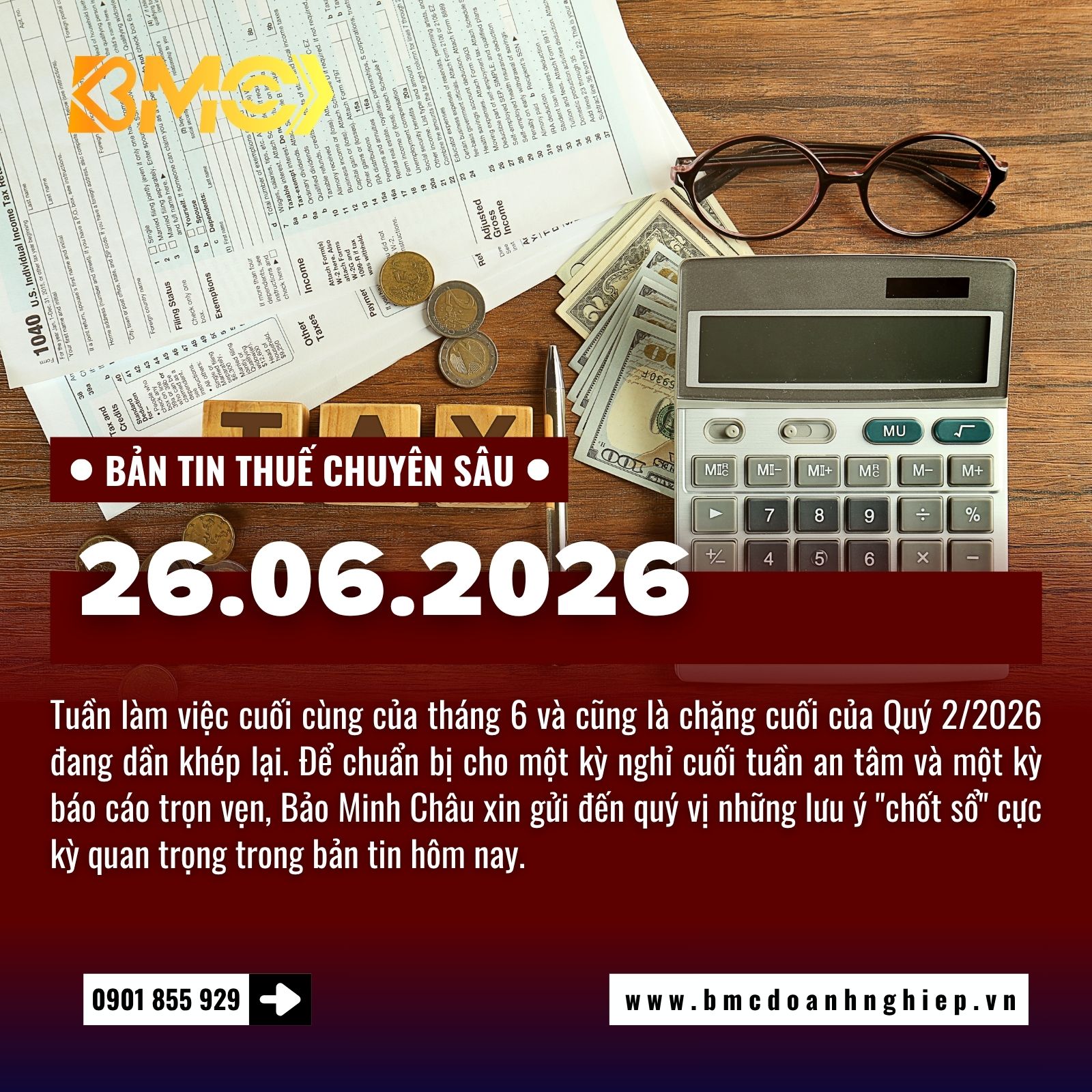 ⚡ BẢN TIN TÀI CHÍNH - THUẾ - KẾ TOÁN CHI TIẾT NGÀY 26/06/2026