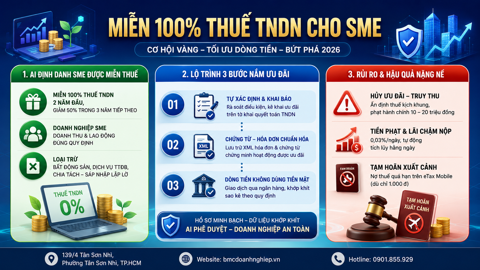 MIỄN 100% THUẾ TNDN CHO SME