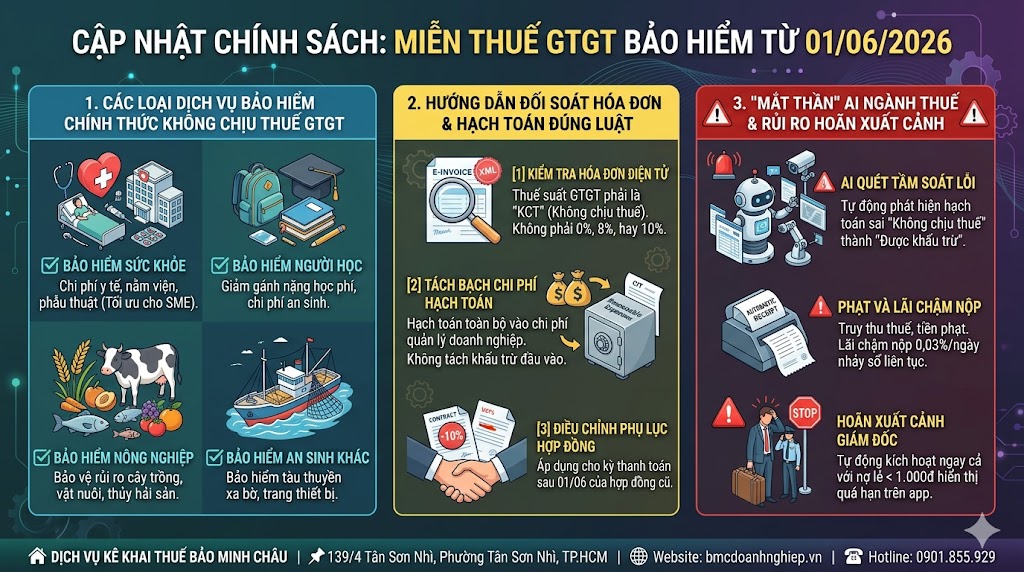 CẬP NHẬT CHÍNH SÁCH: MIỄN THUẾ GTGT BẢO HIỂM TỪ 01/06/2026