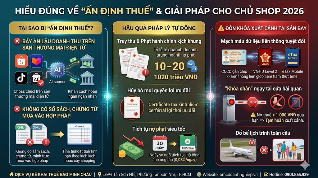 HIỂU ĐÚNG VỀ  "ẤN ĐỊNH THUẾ" &amp; GIẢI PHÁP CHO CHỦ SHOP NĂM 2026