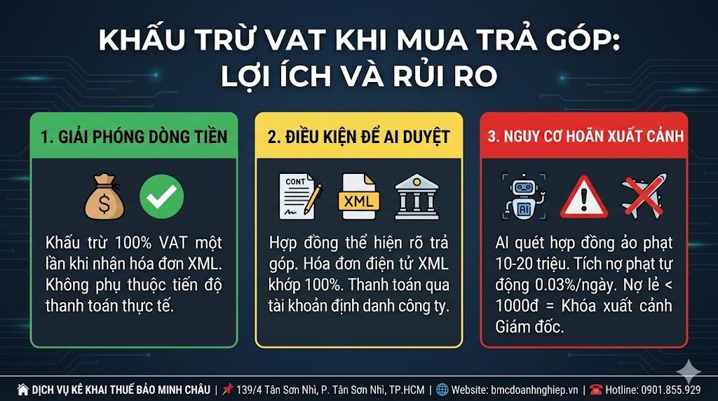 KHẤU TRỪ VAT KHI MUA TRẢ GÓP: LỢI ÍCH VÀ RỦI RO LÀ GÌ?