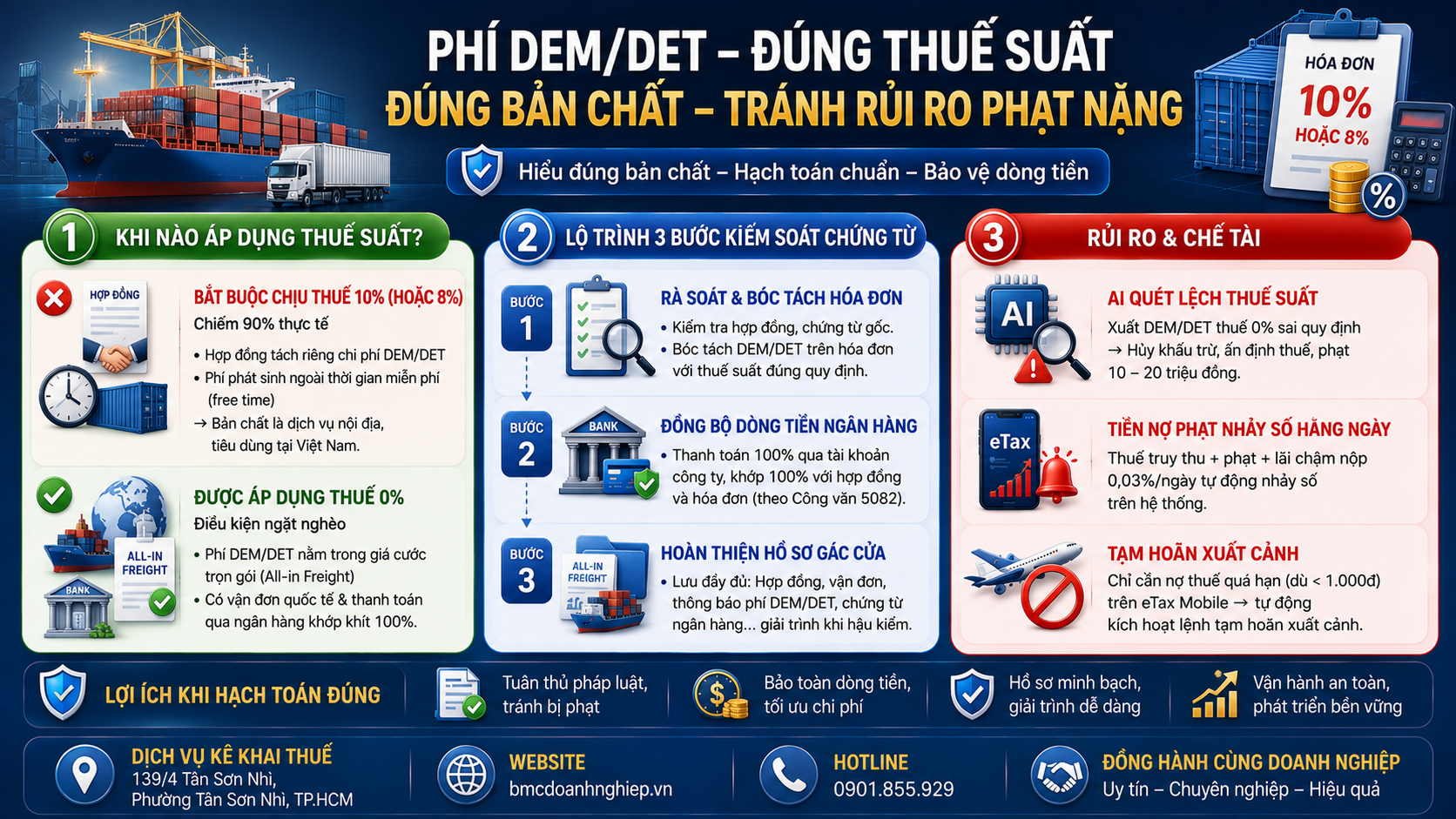 PHÍ DEM/DET - ĐÚNG THUẾ SUẤT ĐÚNG BẢN CHẤT - TRÁNH RỦI RO PHẠT NẶNG TRONG NĂM 2026