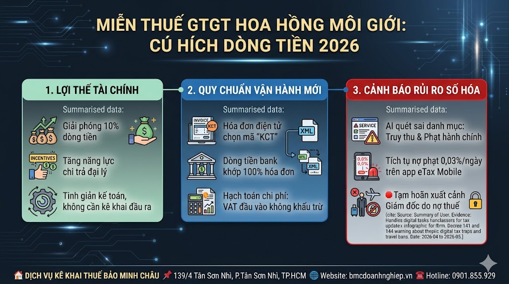 MIỄN THUẾ GTGT HOA HỒNG MÔI GIỚI: CÚ HÍCH DÒNG TIỀN 20206