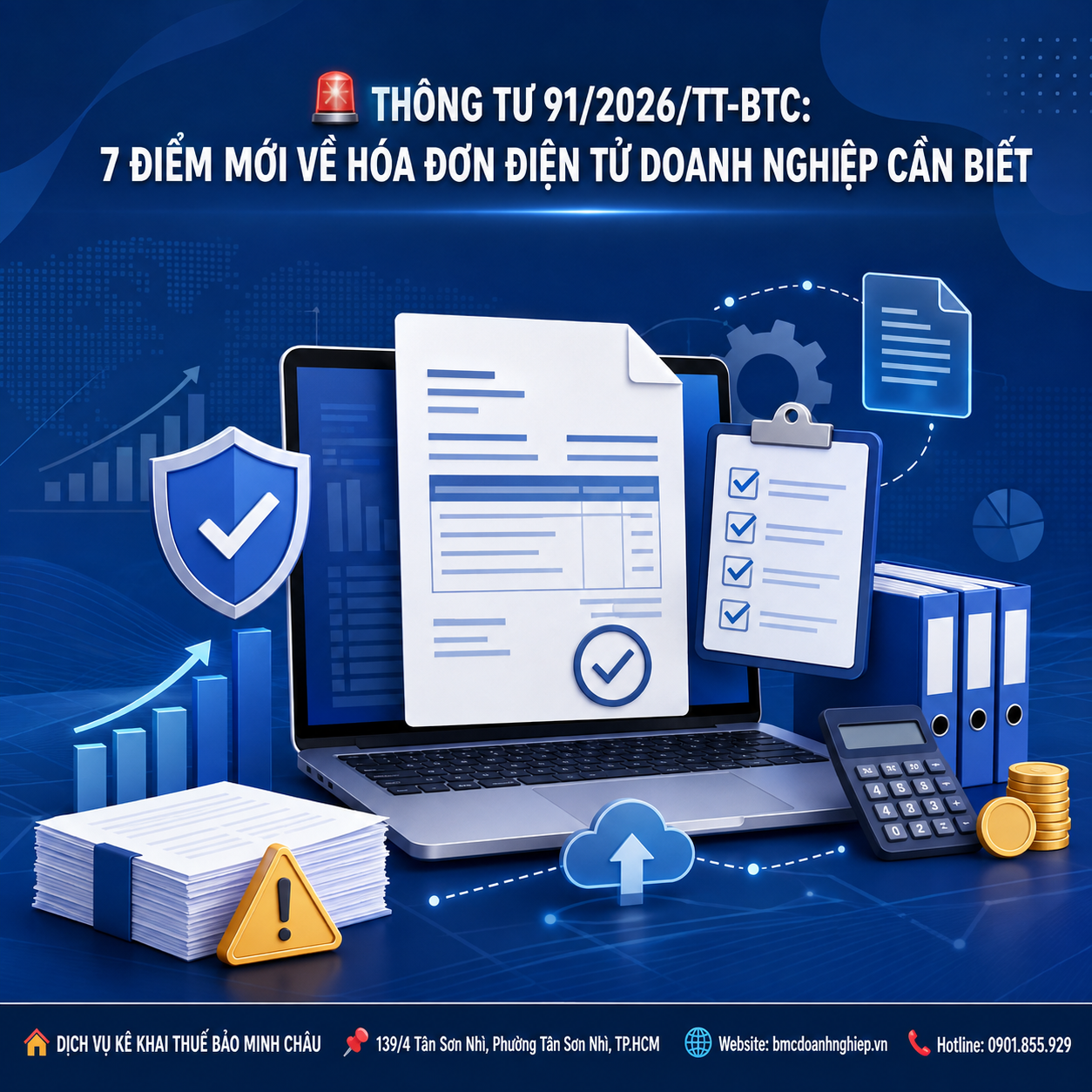 🚨 THÔNG TƯ 91/2026/TT-BTC: 7 ĐIỂM MỚI VỀ HÓA ĐƠN ĐIỆN TỬ DOANH NGHIỆP CẦN BIẾT