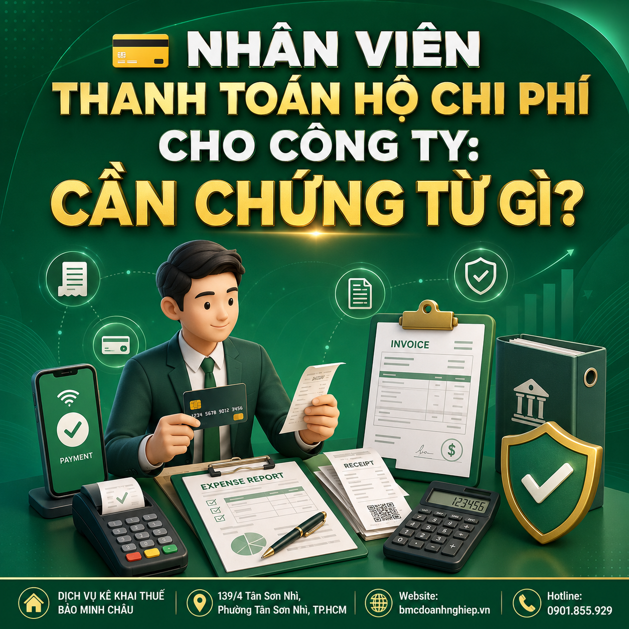 💳 NHÂN VIÊN THANH TOÁN HỘ CHI PHÍ CHO CÔNG TY: CẦN CHỨNG TỪ GÌ?