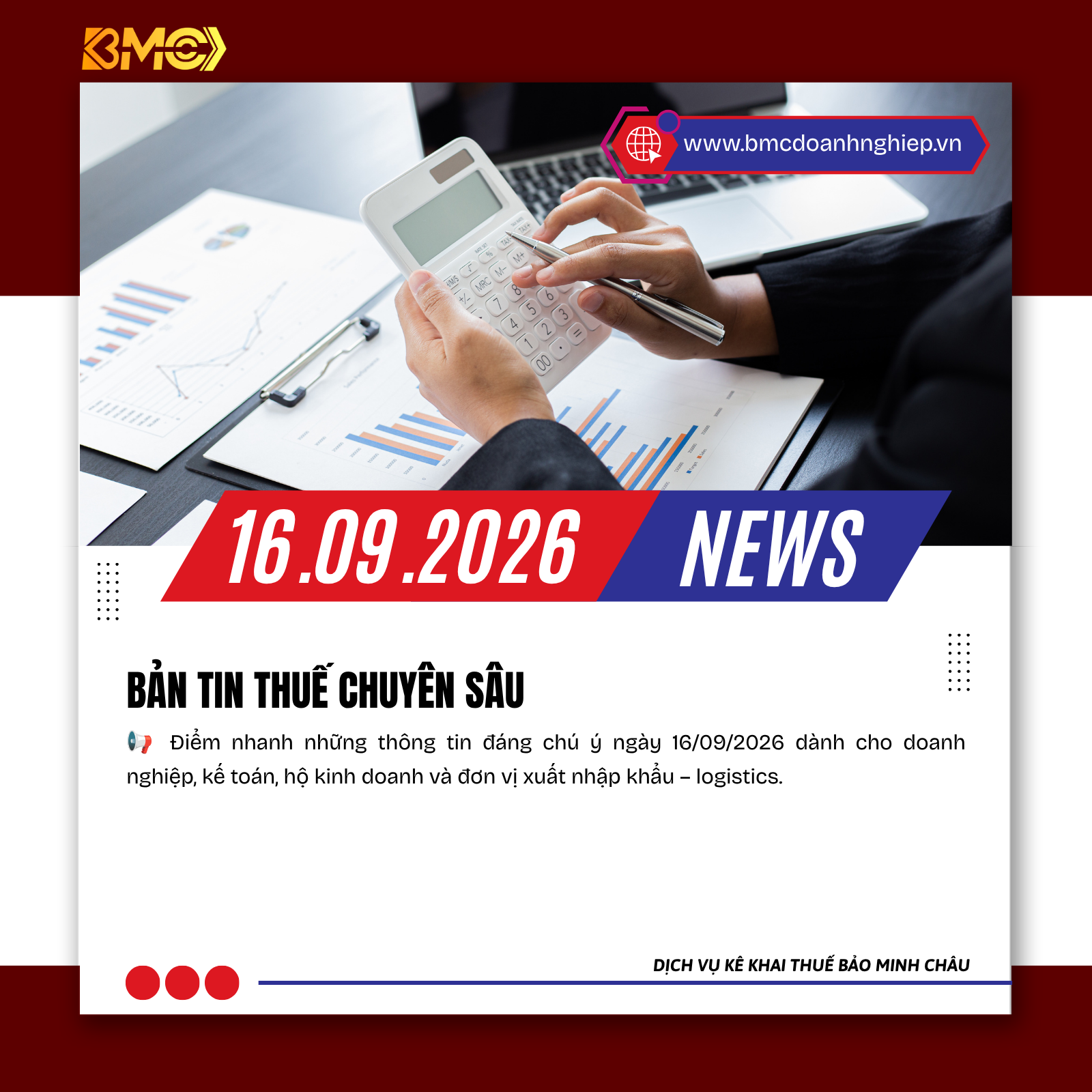 🔥 ĐIỂM TIN KẾ TOÁN – THUẾ – HỘ KINH DOANH – LOGISTICS NGÀY 16/09/2026