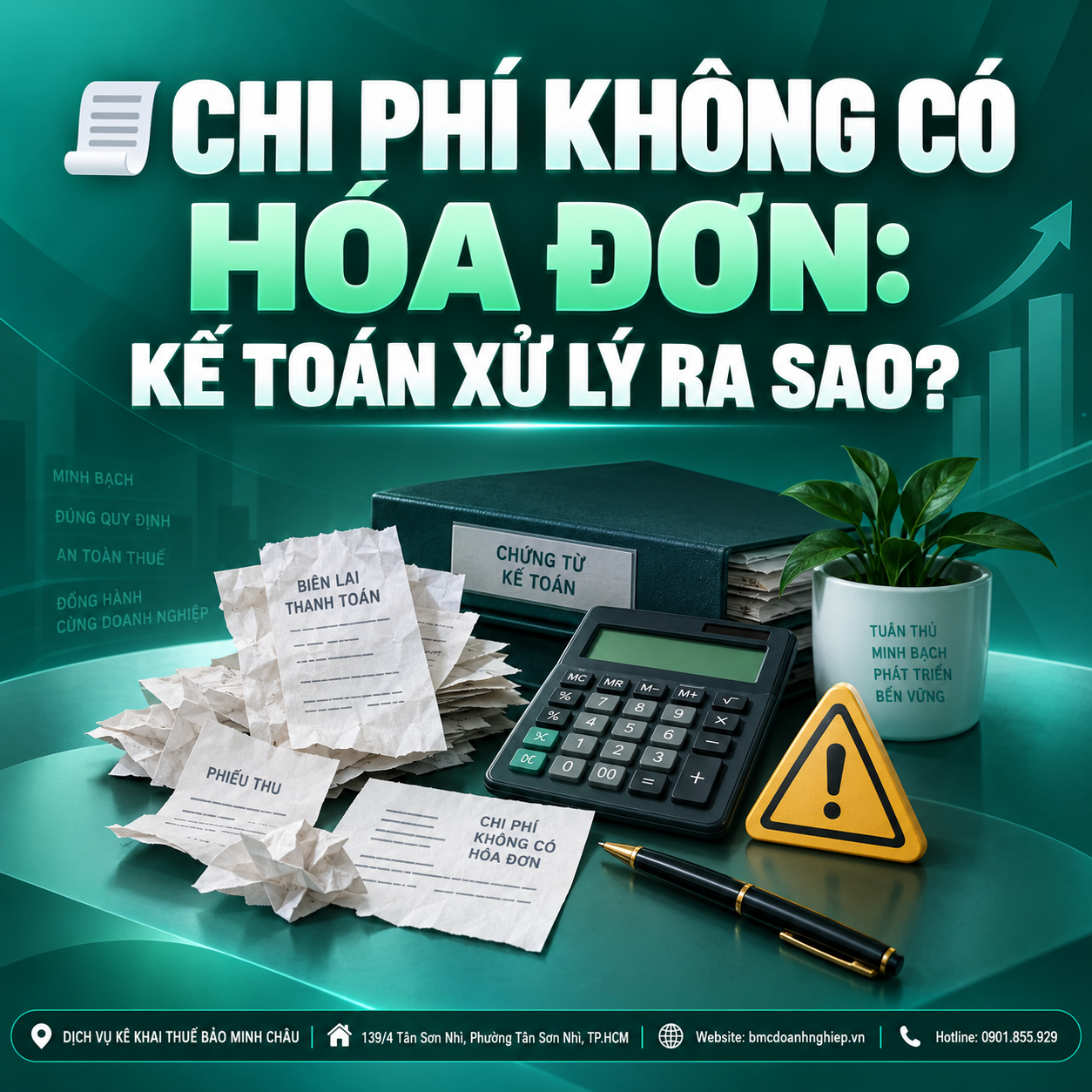 🧾 CHI PHÍ KHÔNG CÓ HÓA ĐƠN: KẾ TOÁN XỬ LÝ RA SAO?
