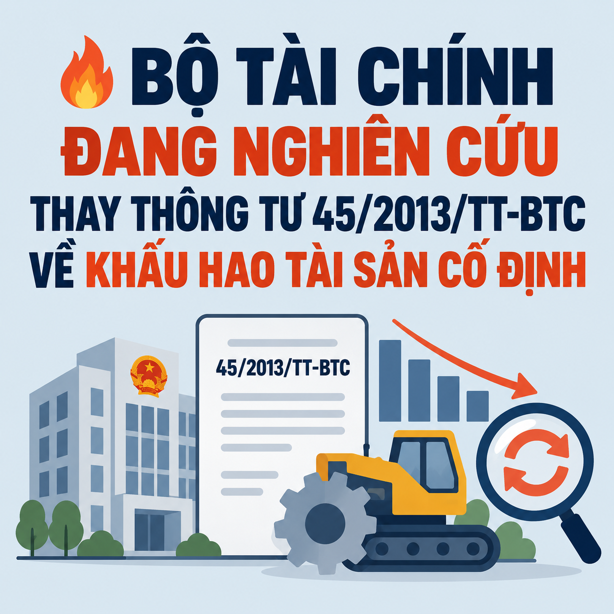 🔥 BỘ TÀI CHÍNH ĐANG NGHIÊN CỨU THAY THÔNG TƯ 45/2013/TT-BTC VỀ KHẤU HAO TÀI SẢN CỐ ĐỊNH