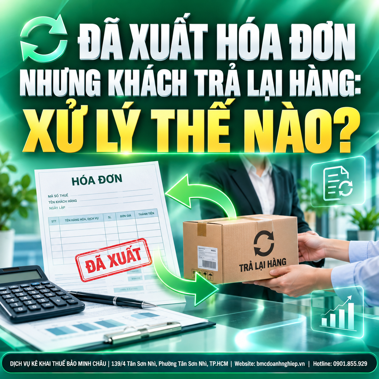 🔄 ĐÃ XUẤT HÓA ĐƠN NHƯNG KHÁCH TRẢ LẠI HÀNG: XỬ LÝ THẾ NÀO?
