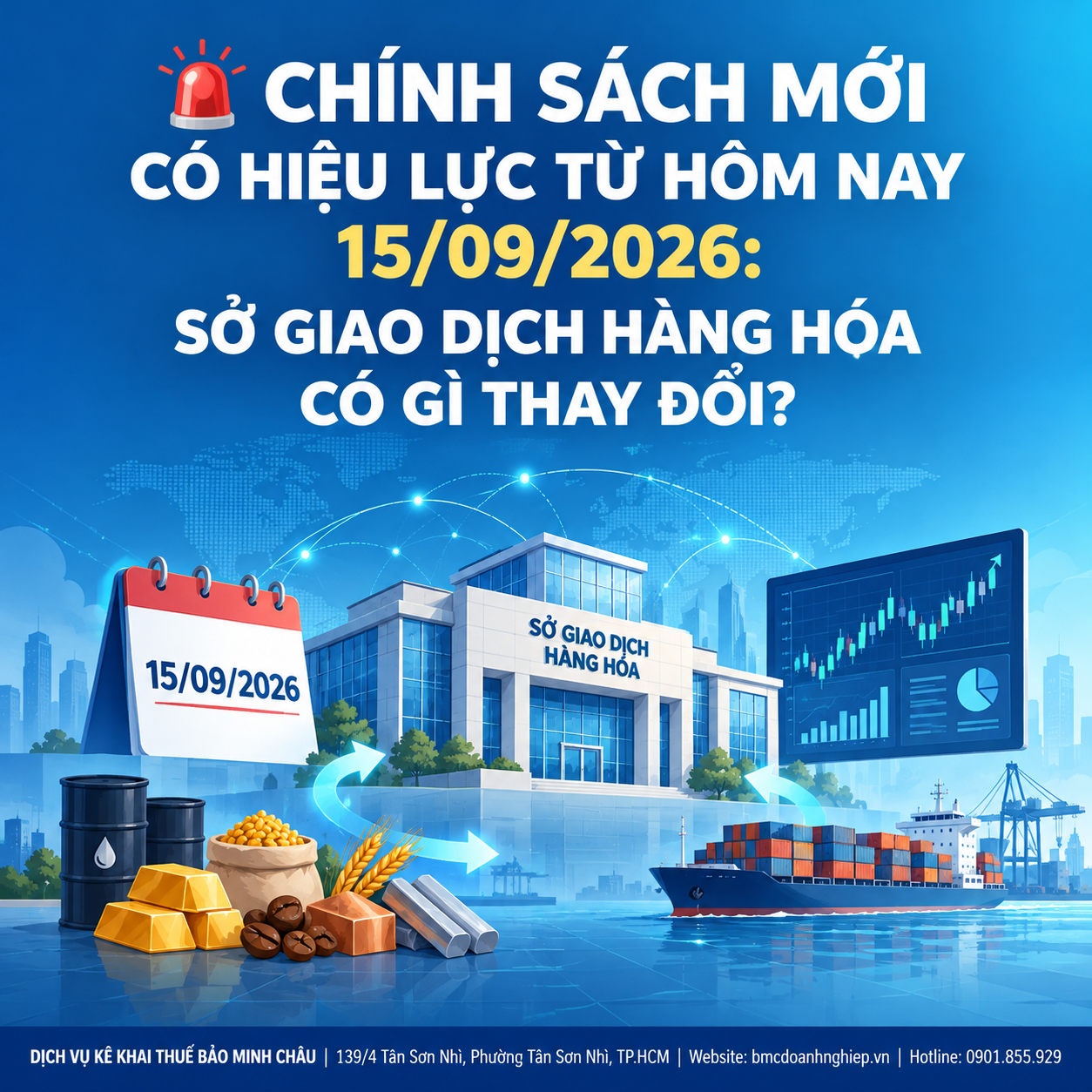 🚨 CHÍNH SÁCH MỚI CÓ HIỆU LỰC TỪ HÔM NAY 15/09/2026: SỞ GIAO DỊCH HÀNG HÓA CÓ GÌ THAY ĐỔI?
