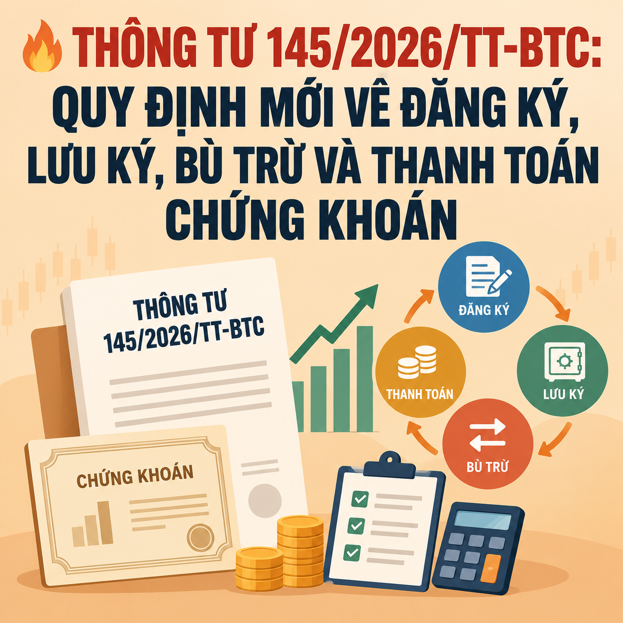 🔥 THÔNG TƯ 145/2026/TT-BTC: QUY ĐỊNH MỚI VỀ ĐĂNG KÝ, LƯU KÝ, BÙ TRỪ VÀ THANH TOÁN CHỨNG KHOÁN