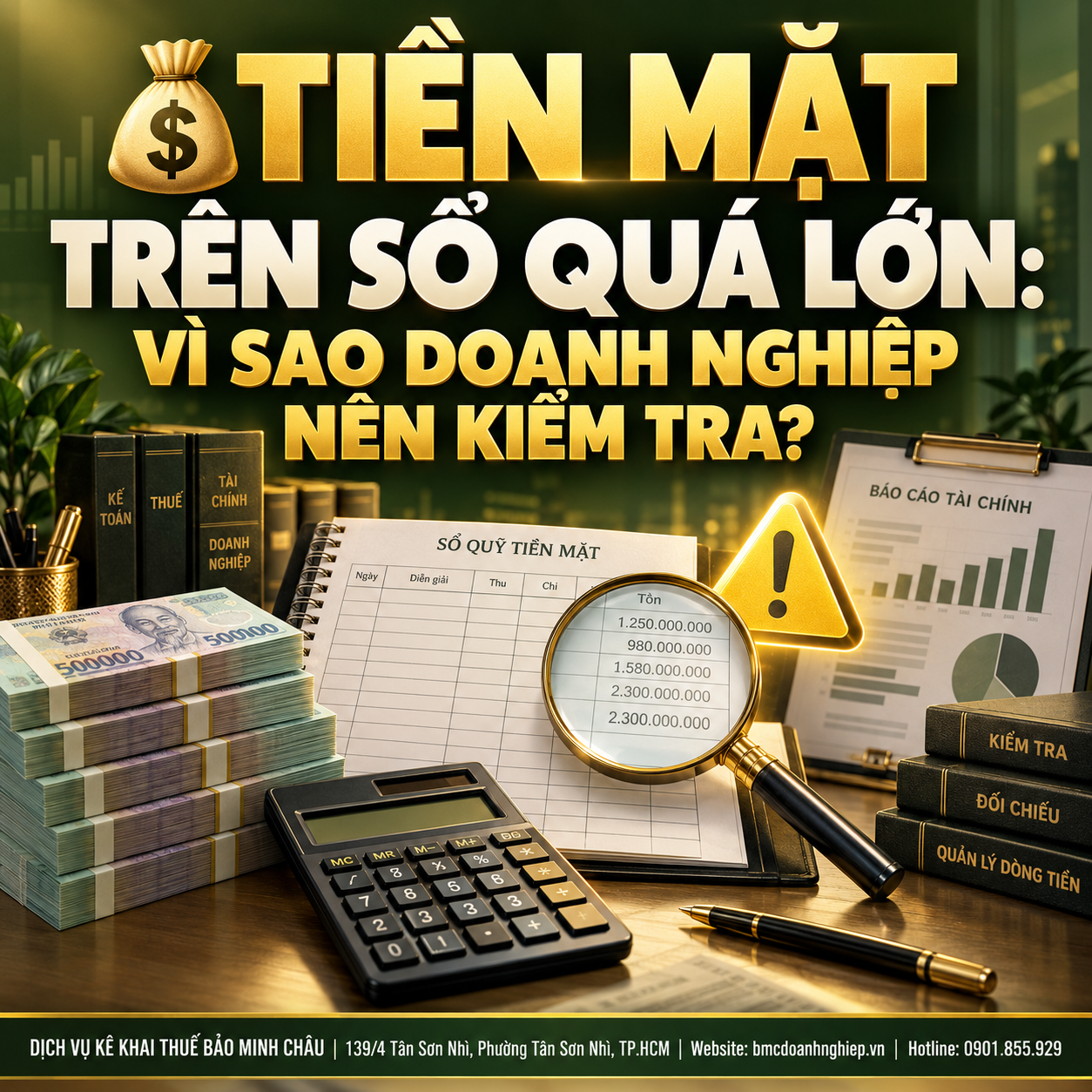 💰 TIỀN MẶT TRÊN SỔ QUÁ LỚN: VÌ SAO DOANH NGHIỆP NÊN KIỂM TRA?