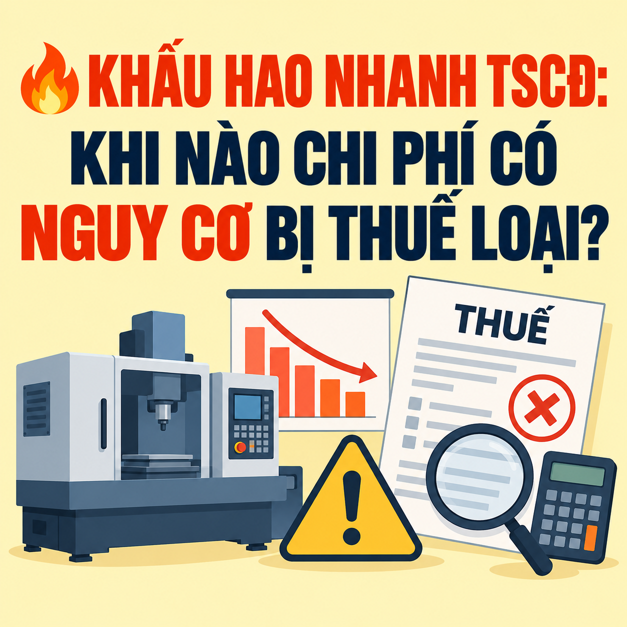 🔥 KHẤU HAO NHANH TSCĐ: KHI NÀO CHI PHÍ CÓ NGUY CƠ BỊ THUẾ LOẠI?