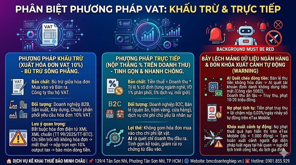 PHÂN BIỆT PHƯƠNG PHÁP VAT: KHẤU TRỪ &amp; TRỰC TIẾP