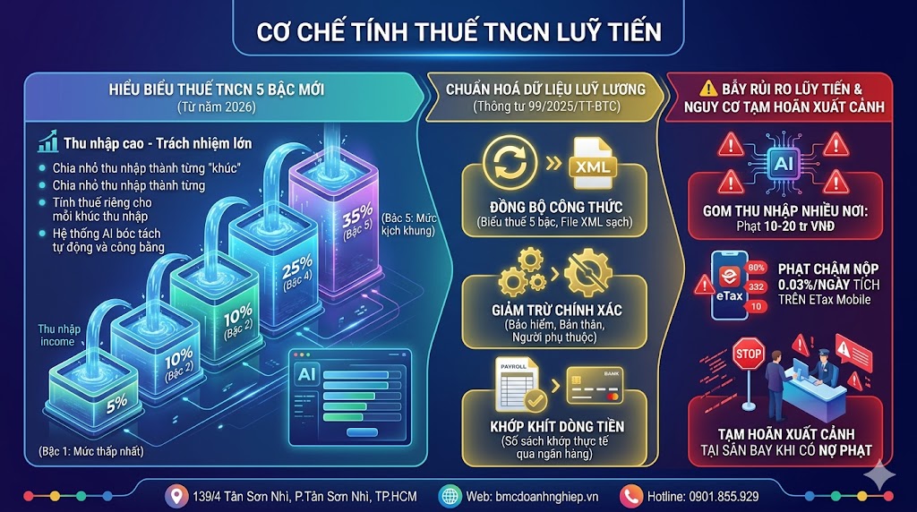 CƠ CHẾ TÍNH THUÊ TNCN LŨY TIỀN NHƯ THẾ NÀO LÀ ĐÚNG?
