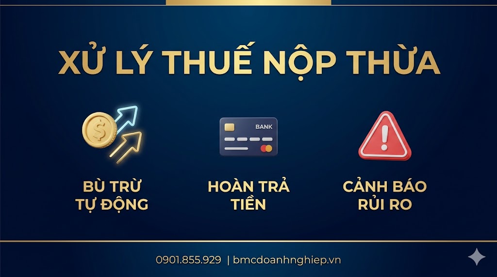 HƯỚNG DẪN CÁCH XỬ LÝ THUẾ KHI NỘP THỪA