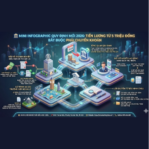 🏛️ QUY ĐỊNH MỚI 2026: TIỀN LƯƠNG TỪ 5 TRIỆU ĐỒNG BẮT BUỘC PHẢI CHUYỂN KHOẢN