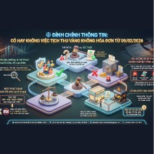 ⚖️ ĐÍNH CHÍNH THÔNG TIN: CÓ HAY KHÔNG VIỆC TỊCH THU VÀNG KHÔNG HÓA ĐƠN TỪ 09/02/2026