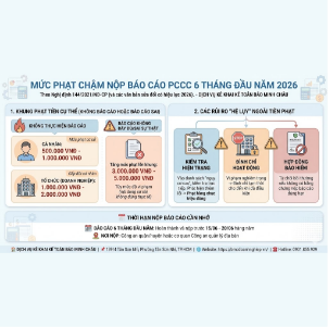 🏛️ MỨC PHẠT CHẬM NỘP BÁO CÁO PCCC 6 THÁNG ĐẦU NĂM 2026