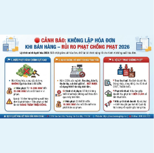 🛑 CẢNH BÁO: KHÔNG LẬP HÓA ĐƠN KHI BÁN HÀNG – RỦI RO PHẠT CHỒNG PHẠT 2026