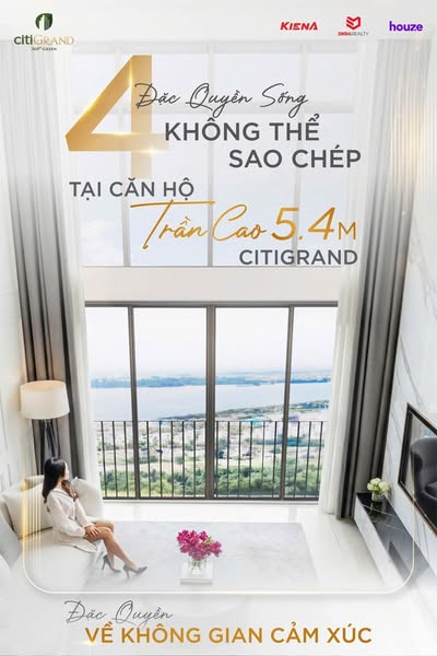 4 ĐẶC QUYỀN SỐNG KHÔNG THỂ SAO CHÉP TẠI CĂN HỘ TRẦN CAO 5.4M CITIGRAND
